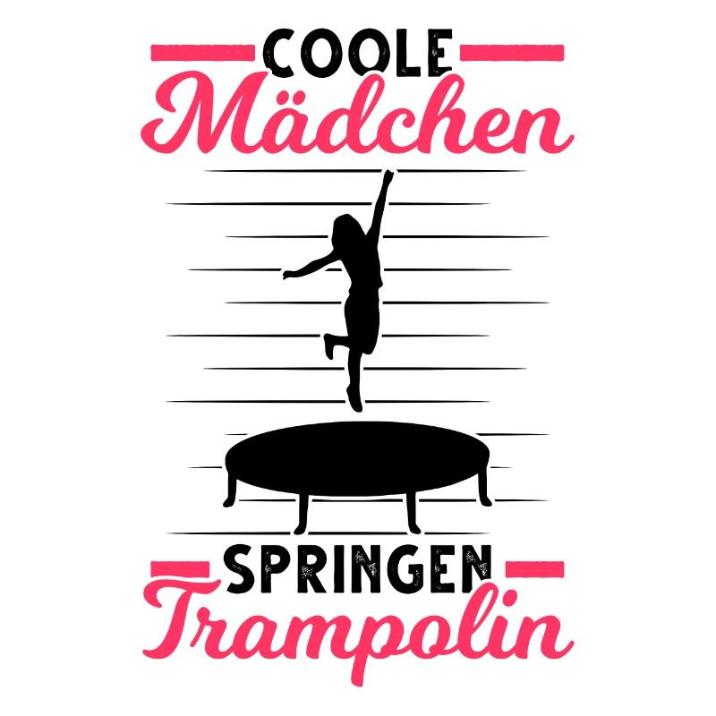 Coole Mädchen springen Trampolin Trampolinspringer