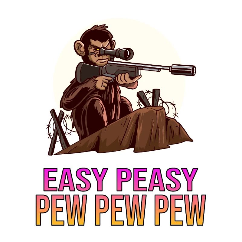 Fusil de précision Easy Peasy Pew Pew Pew Monkey
