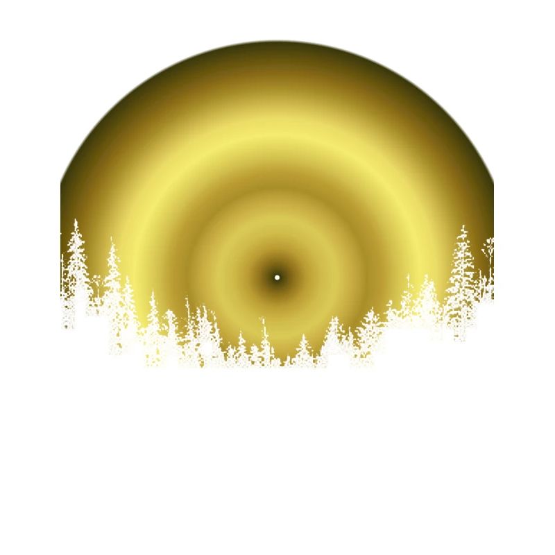 forest silhouette gold
