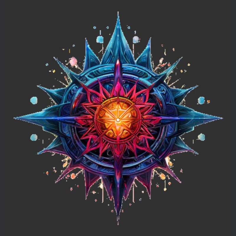 Bunte Blume oder Stern