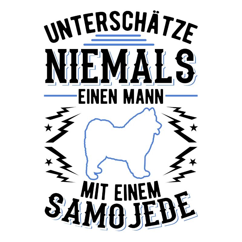 Samojede Mann Schlittenhund Samojeden