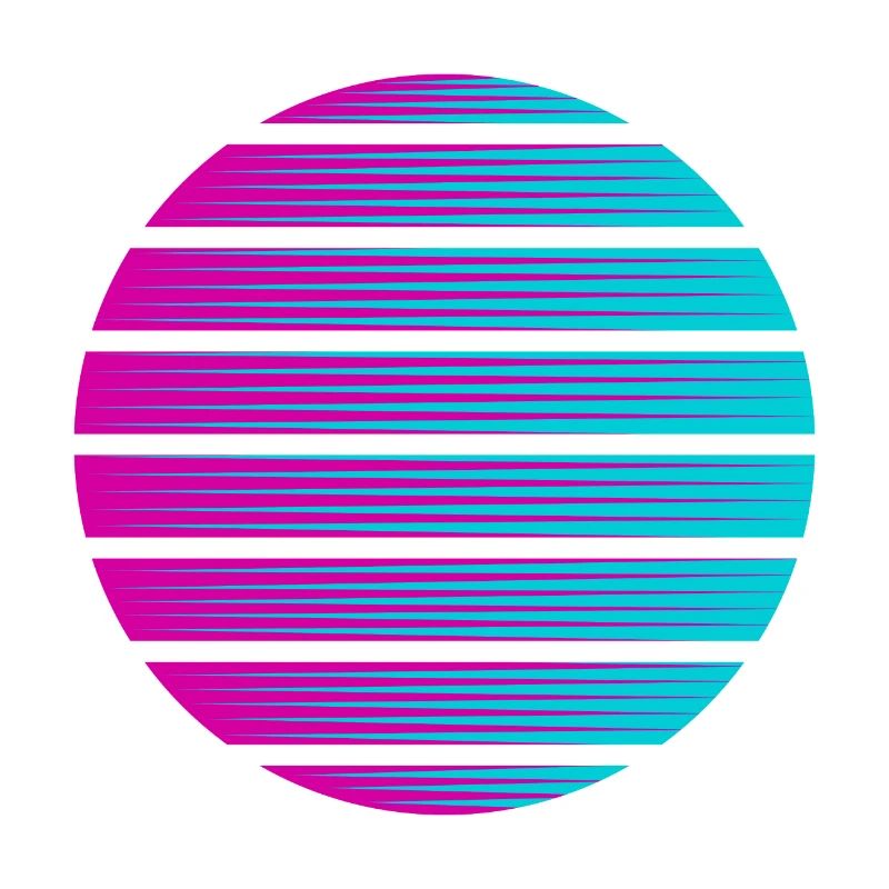 Circle gradient background template icon cool