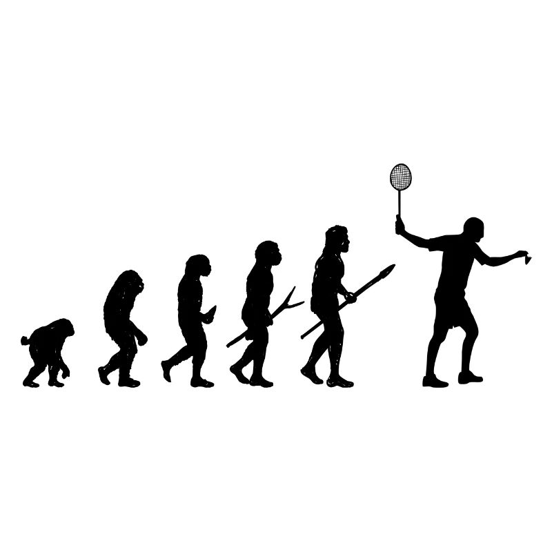 Badminton Vorgeschichte Evolution Geschenk Mann