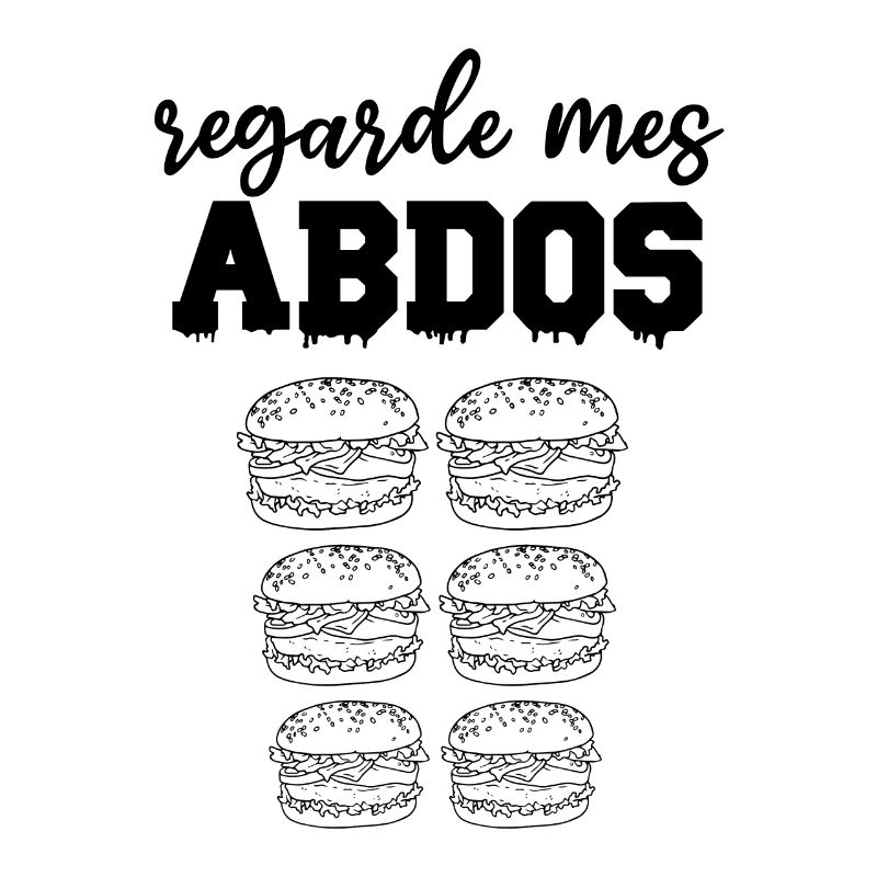 Regarde mes abdos burger cadeau bouffe