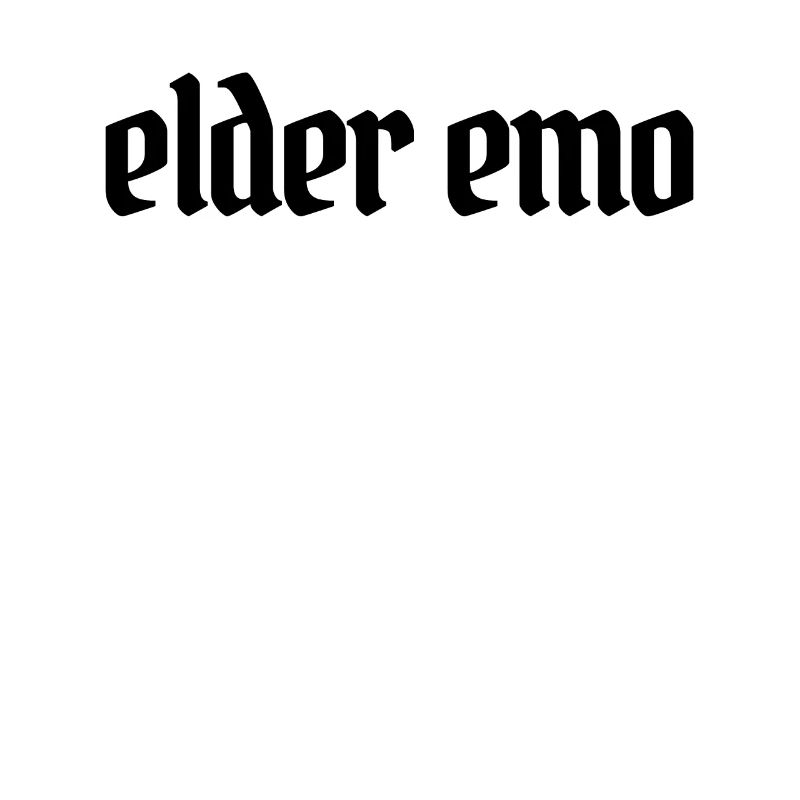 Elder Emo Minimaliste Goth Elder Emo
