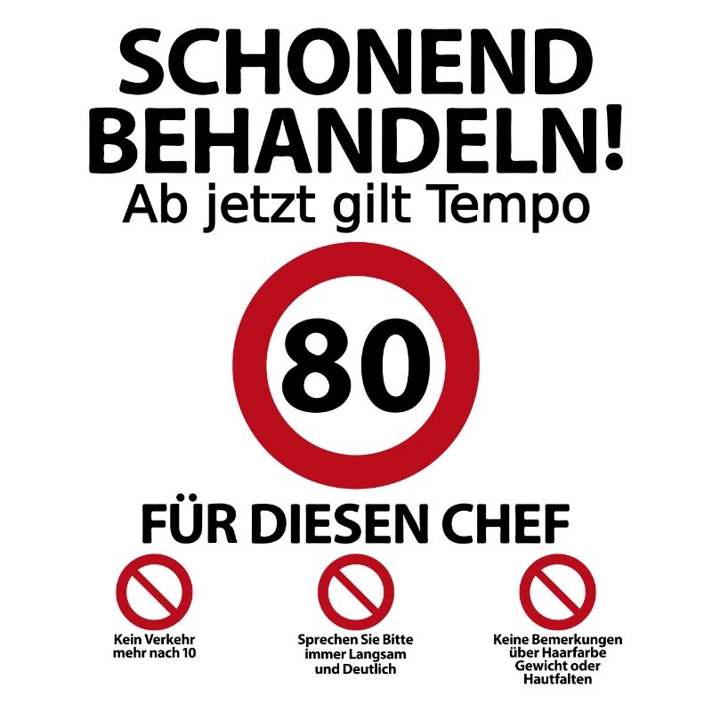 80. Geburtstag Chef Geburtstagsgeschenk mit Spruch