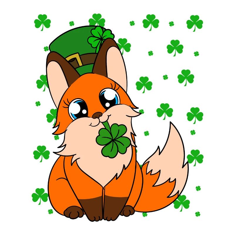Mignon trèfle renard Saint-Patrick