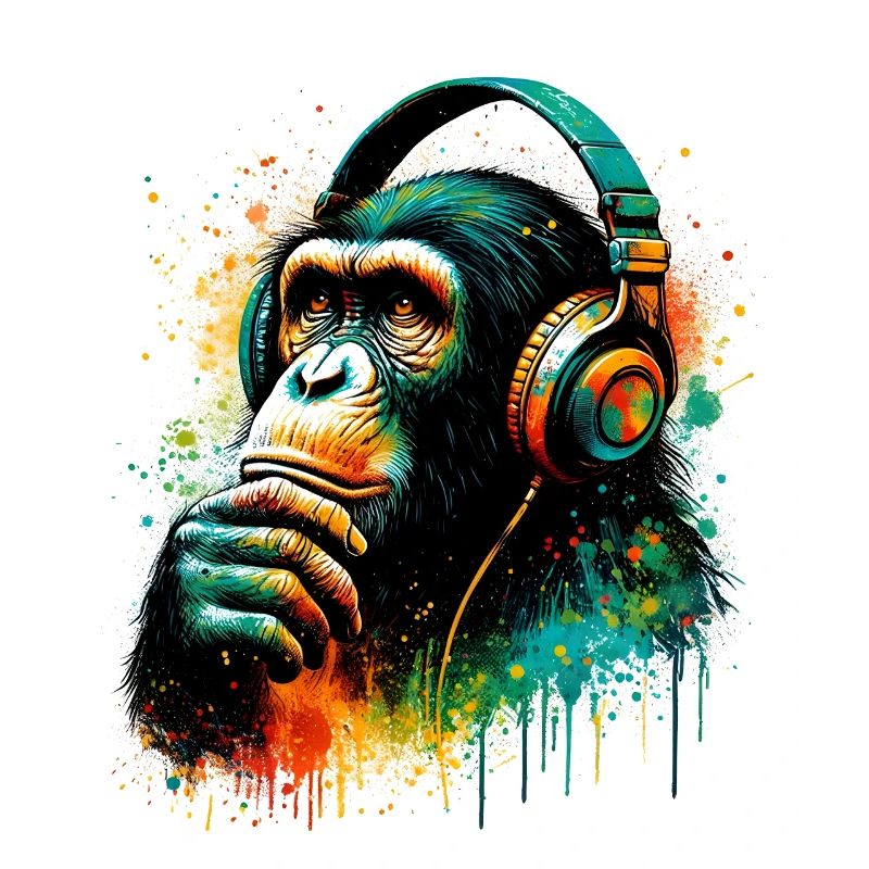 Banksy DJ Monkey Thinker
