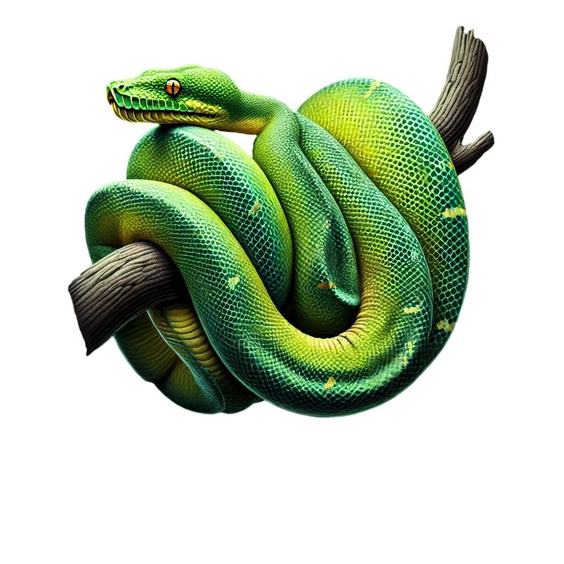 Green Tree Python Snakes Lover Terrarium