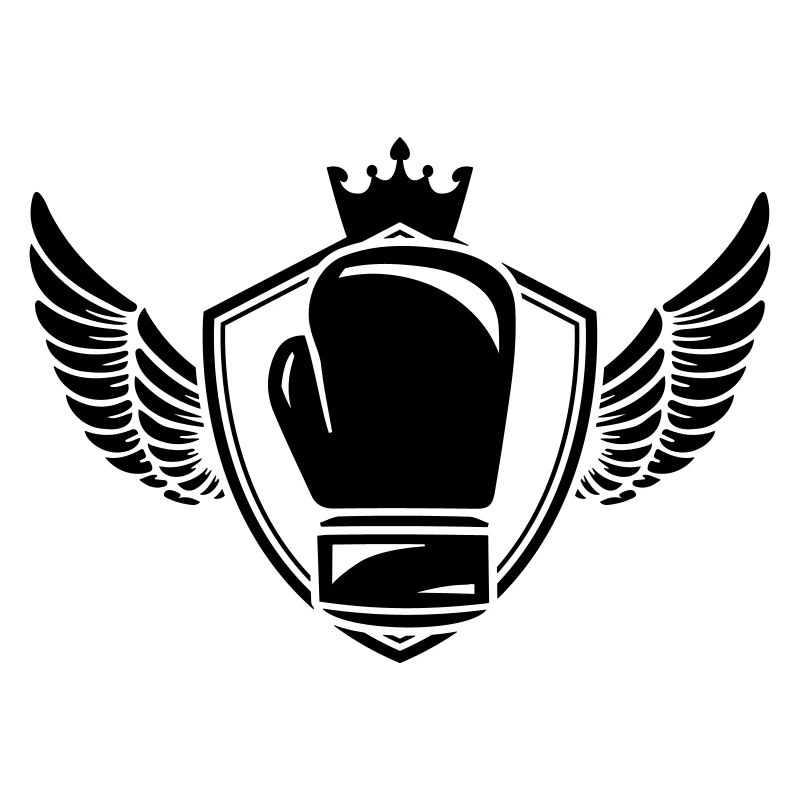 logo de crête de gant de boxe