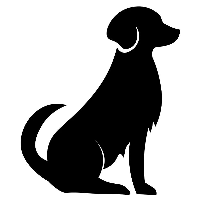 Dog vector shadow graphic. dog black shadow