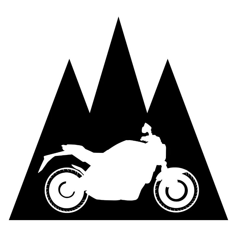 Triangular Mountain and Motorcycle - (MOTORCYCLE)