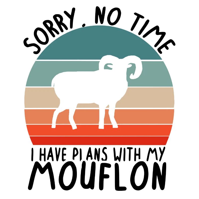 Pas de temps plan avec les cornes de mufflon Kids Animal forêt