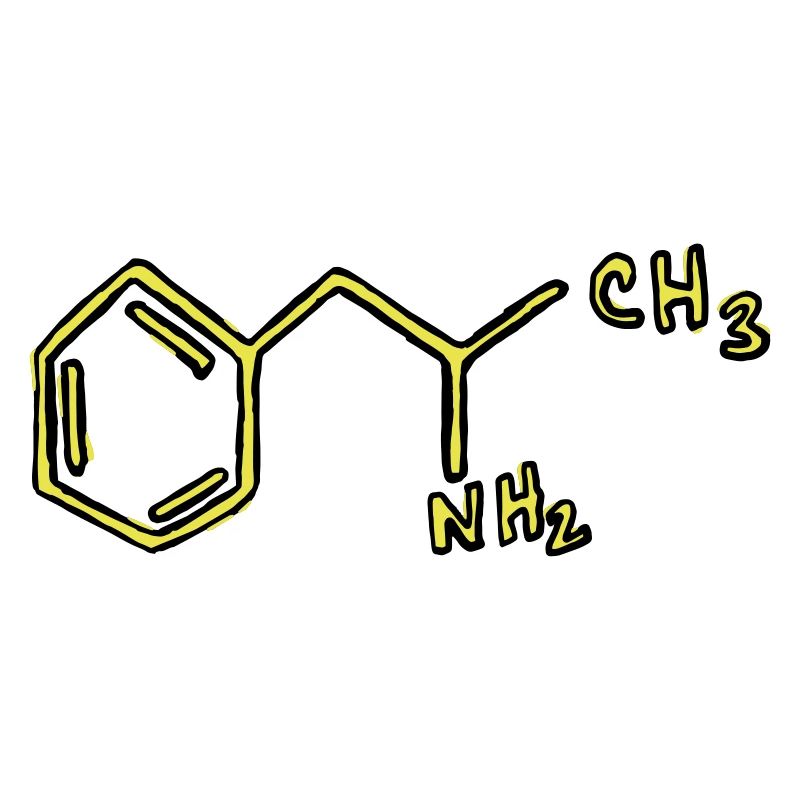 Chimie des formules structurales de l'amphétamine