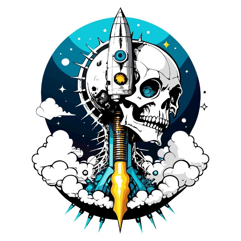 Rocket Skull // Skull Rocket // Espace FS0154