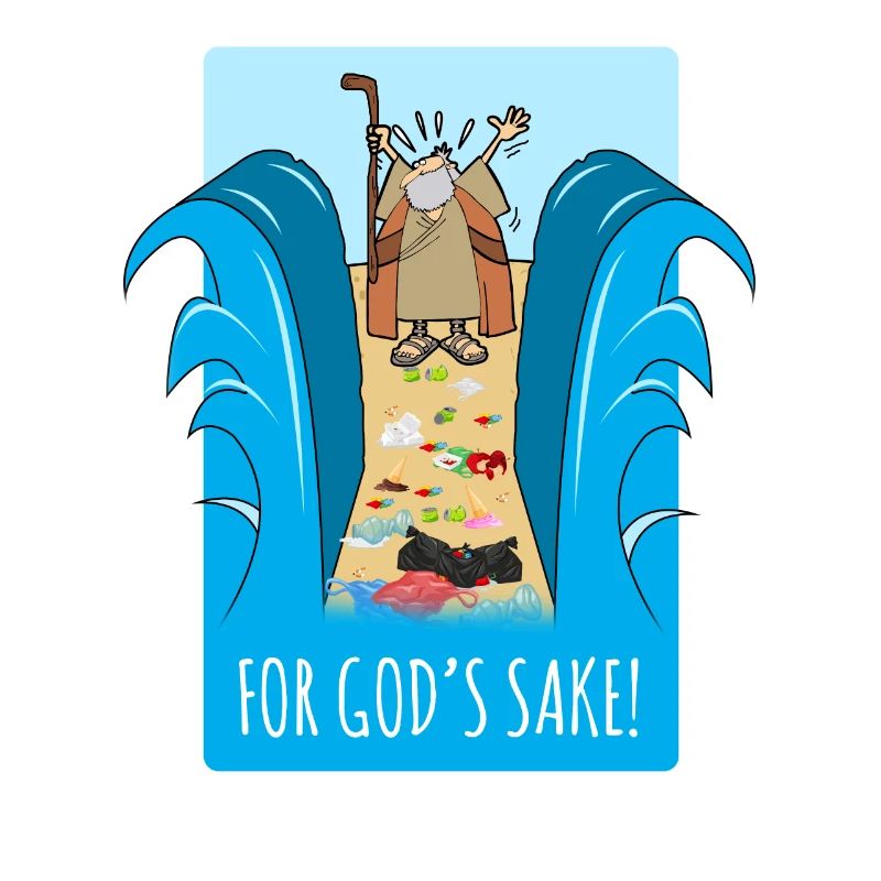 For heaven's sake! Garbage plastic ocean shirt