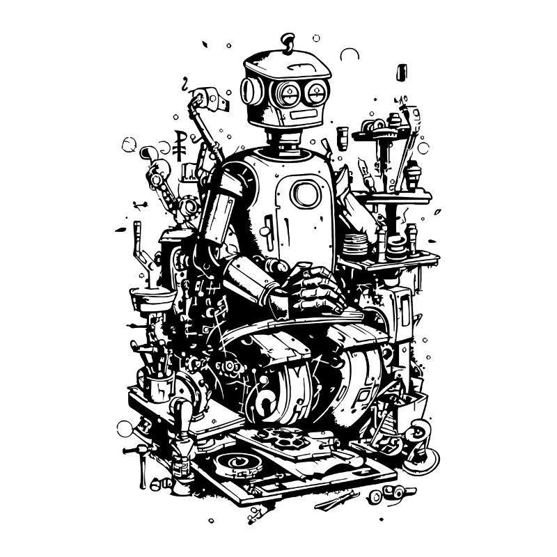 Scrap Garbage Workshop Garages Robot