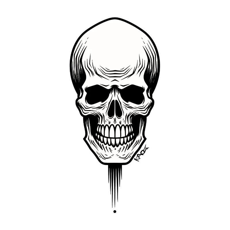 Simple skull with long face