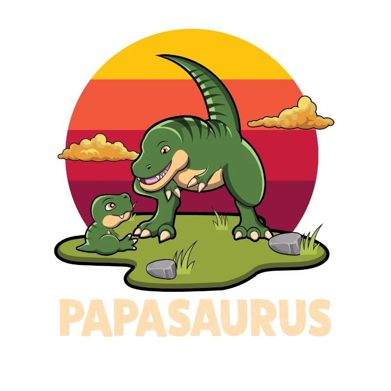 Papasaurus Vatertag Geschenk mit Dinodesign