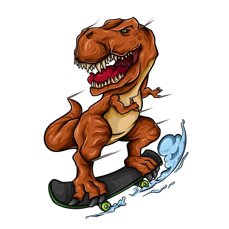 Planche à roulettes T Rex - Trex Dinosaur Skateboarder