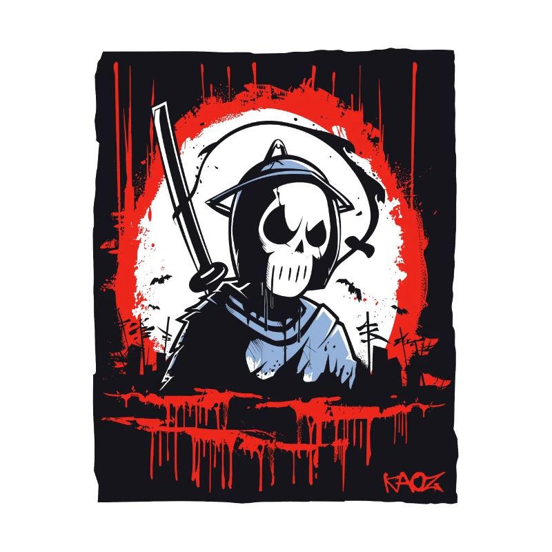 Sensenmann Totenkopf Samurai