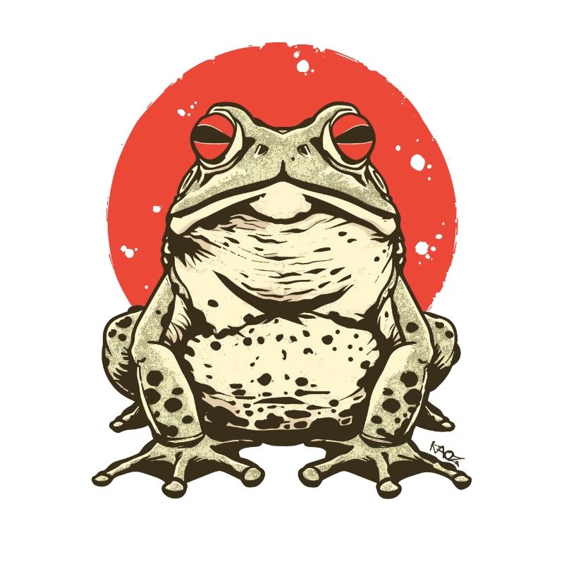 A big, fat Japanese frog toad