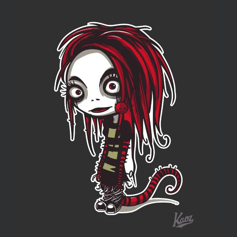 Emo Punk Wurm Mädchen Horror