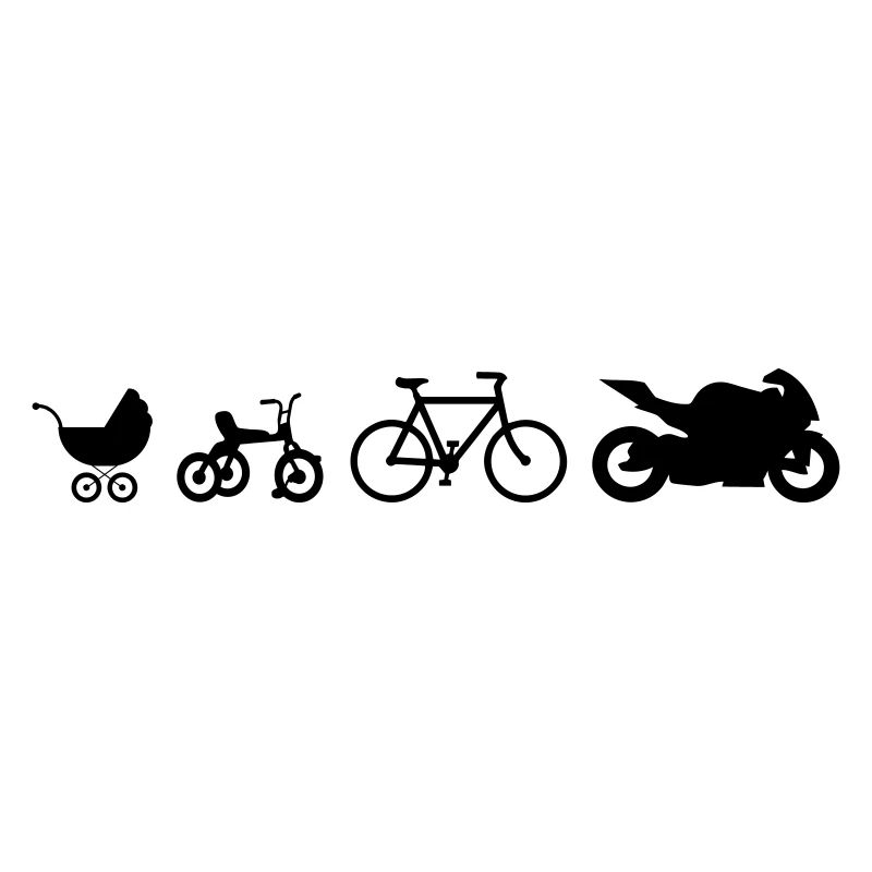 L'évolution de bébé à motard
