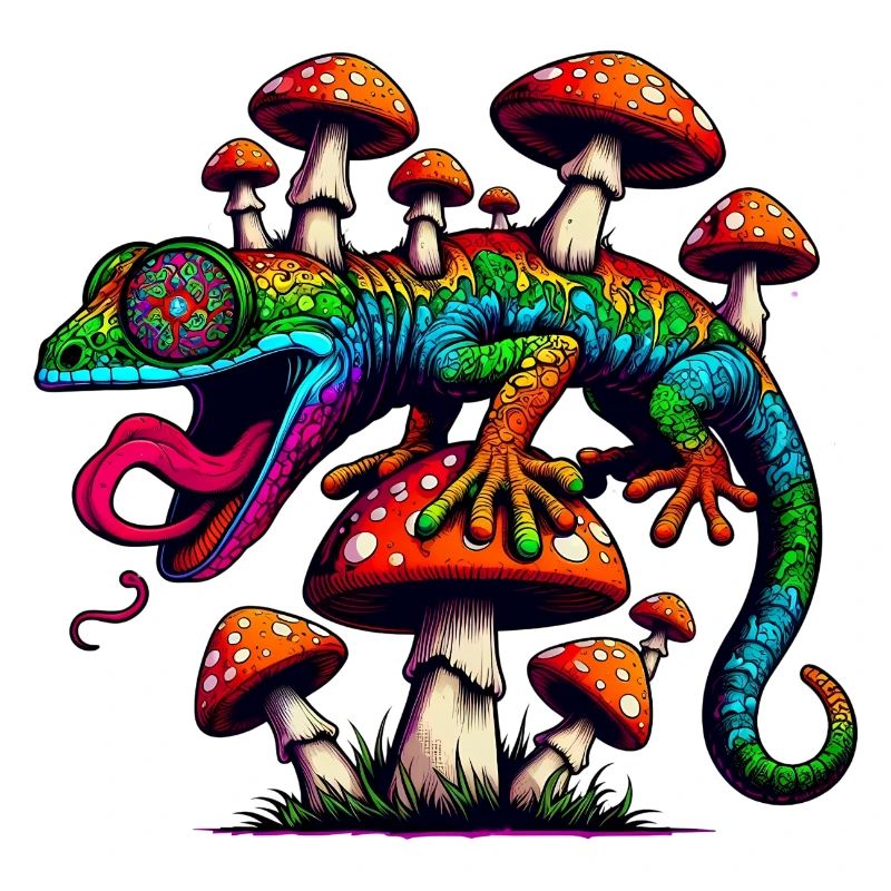 Psychedelic Magic Gecko