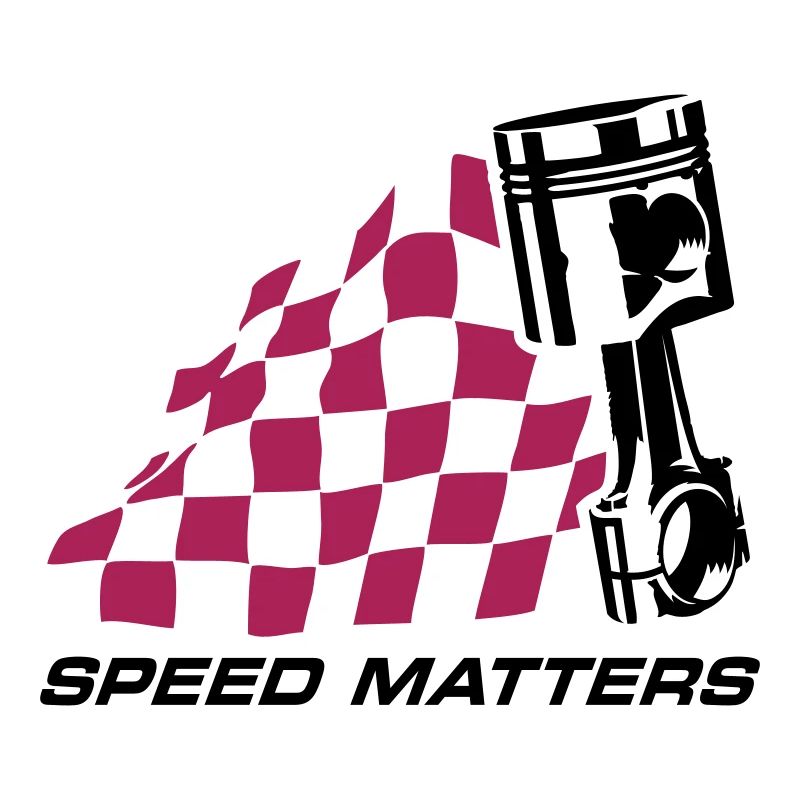 SPEED MATTERS (RACE FLAG, PISTON)