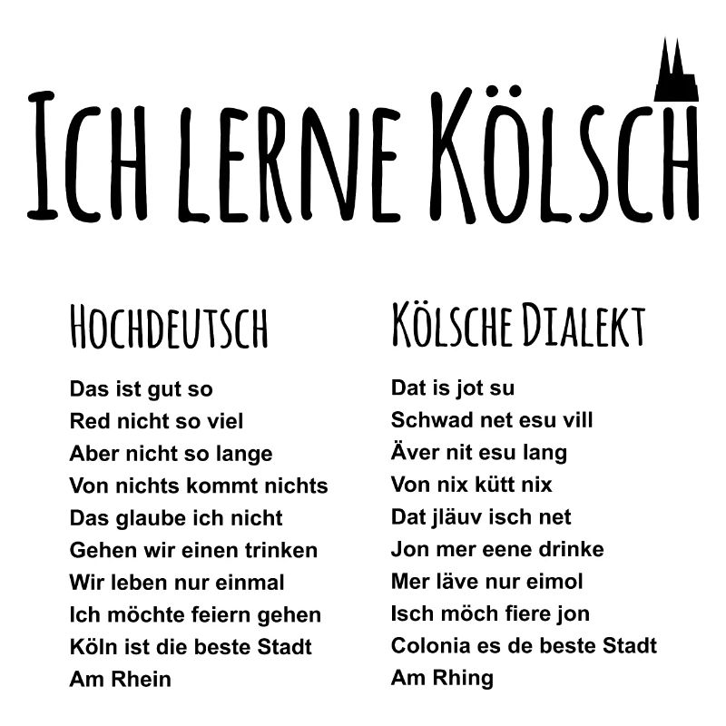 Cologne dialect Cologne High German - I'm learning Kölsch