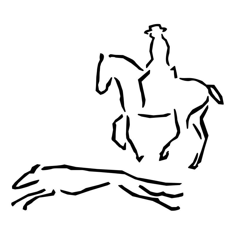 Reiter et lévrier