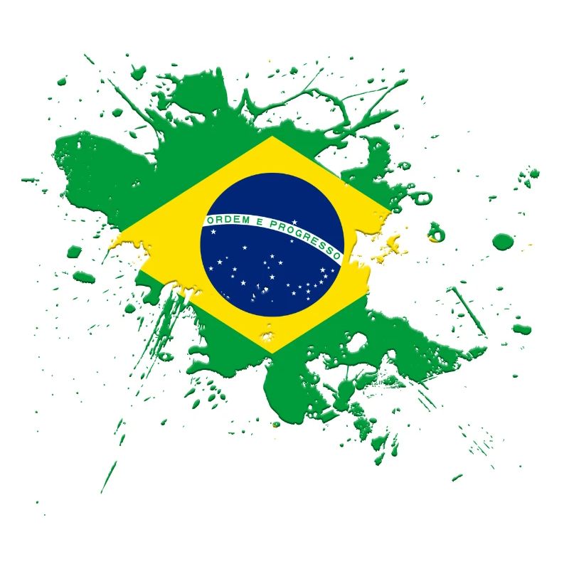 Drapeau du Brésil comme une touche de couleur
