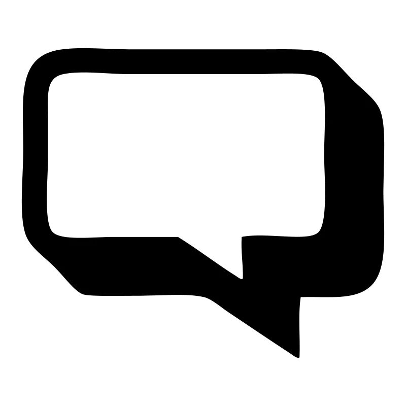 3D speech bubble 1färbig
