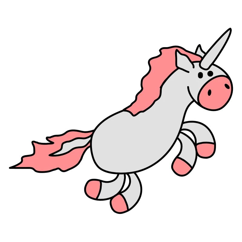Süßes kleines Comic Cartoon Einhorn