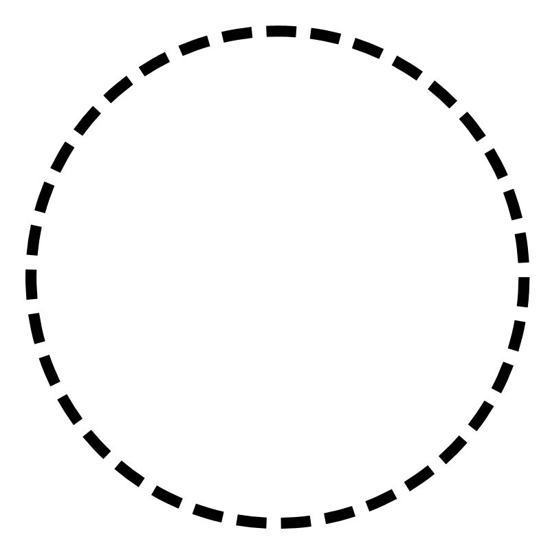 Circle / / dotted line / / cut line