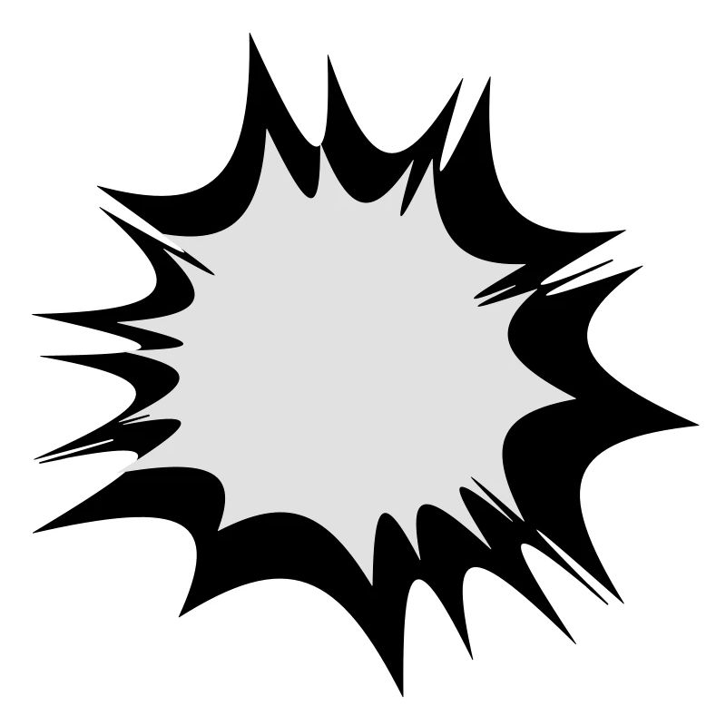 Comic speech bubble explosion