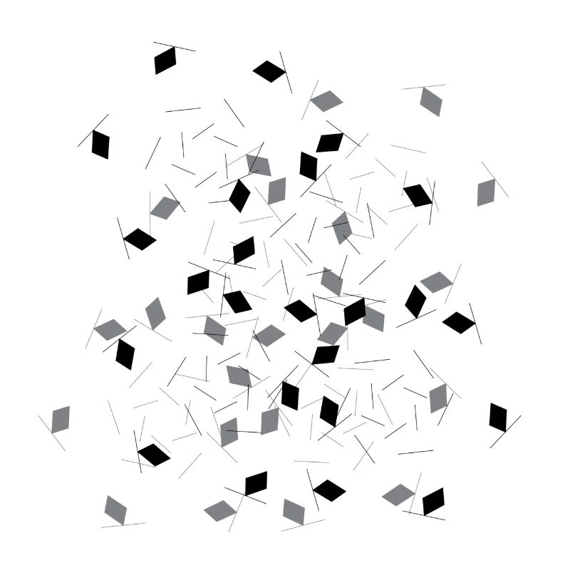 Abstract rhombus pattern black& grey