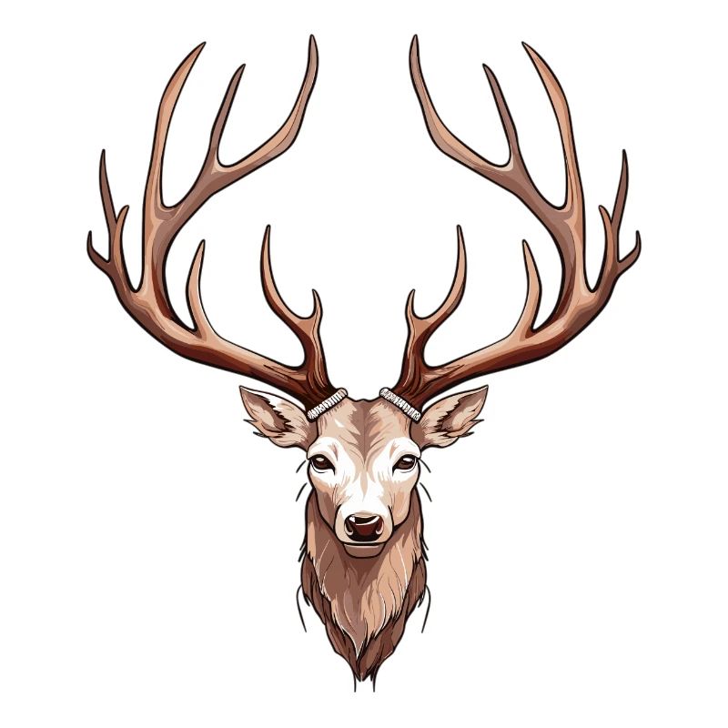 Hirschgeweih - Trophäe Hirsch mit Geweih