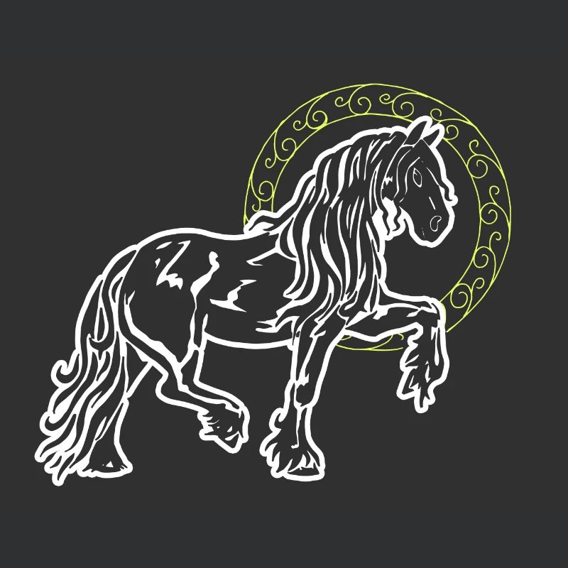 Friese Horse Pride Funny Circle Gold Ring Gift