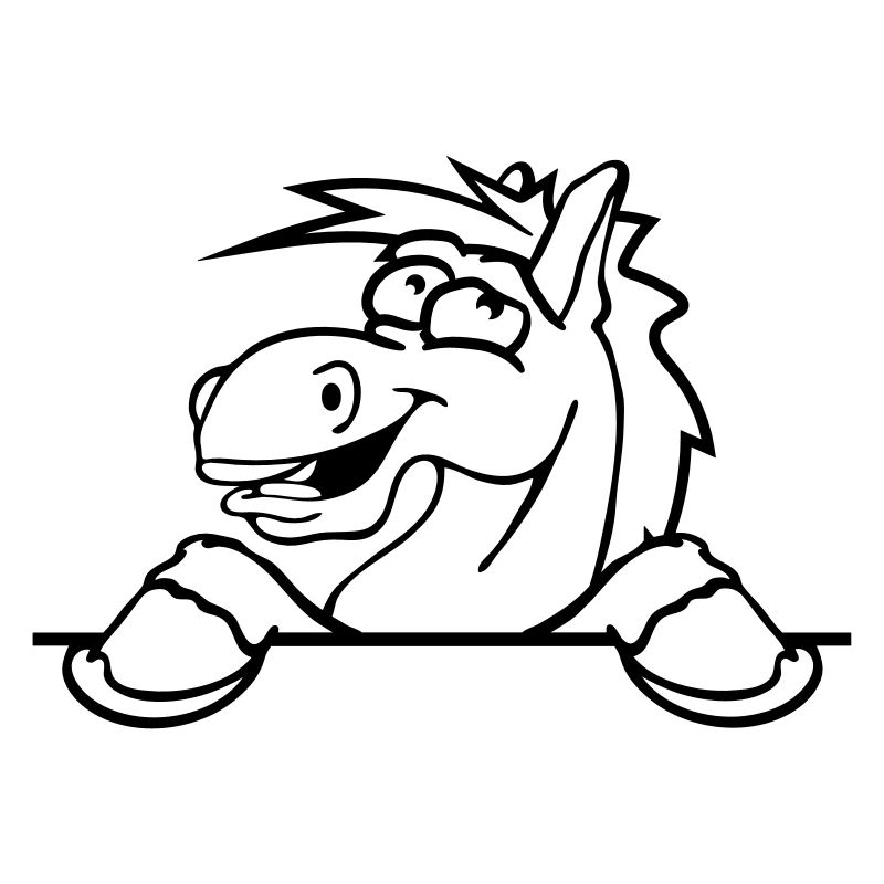 drôle comique mur de cheval de bande dessinée text