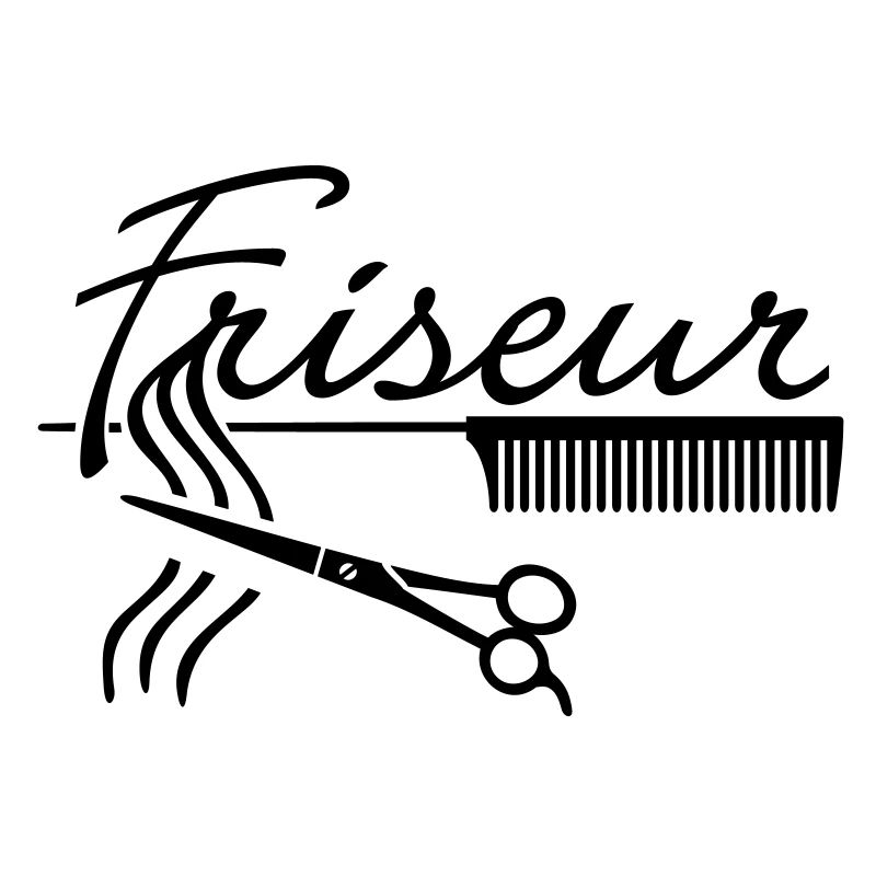 Coiffeur logo. Coiffeur Coiffeur Peigne Ciseaux