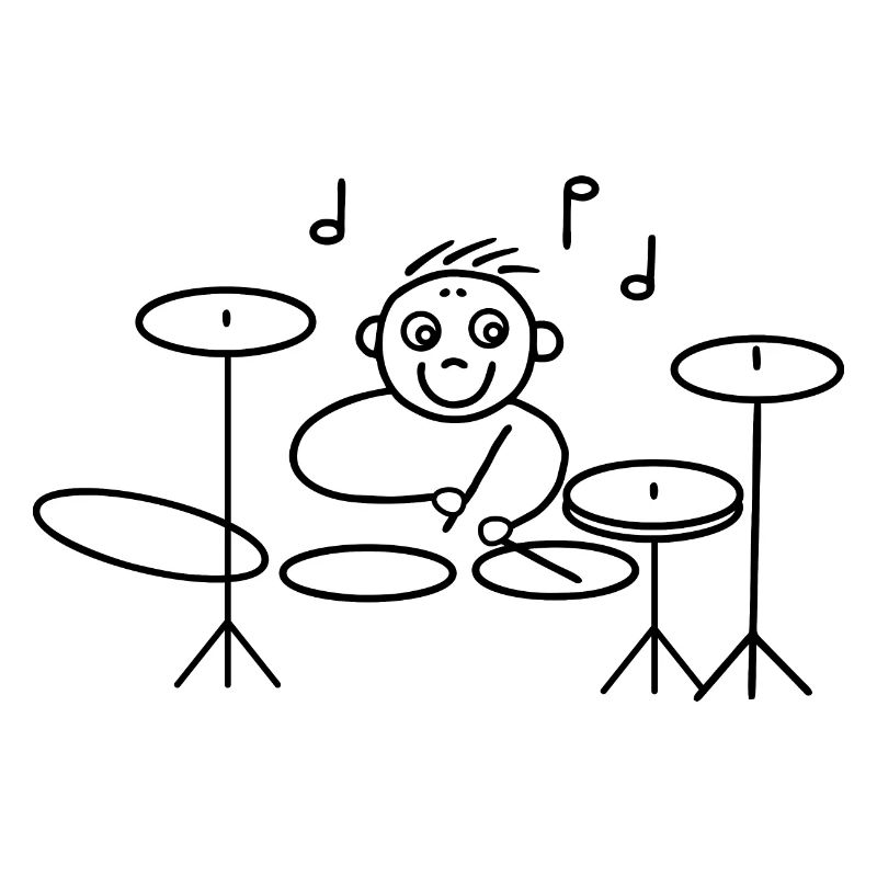 Cool drummer on drums