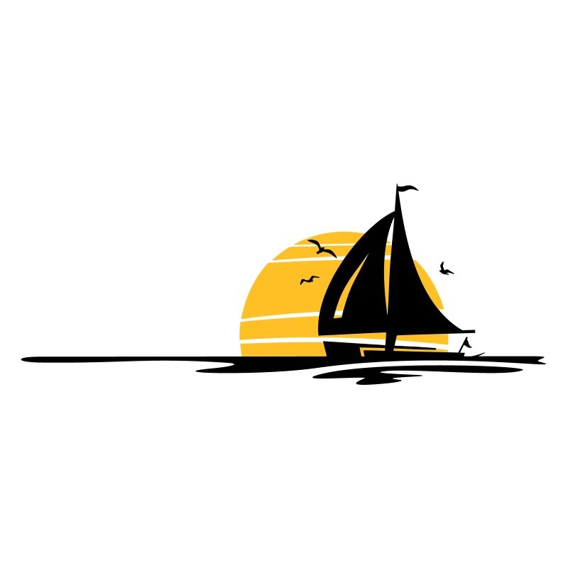 Schiffe - Segelboot Sonne