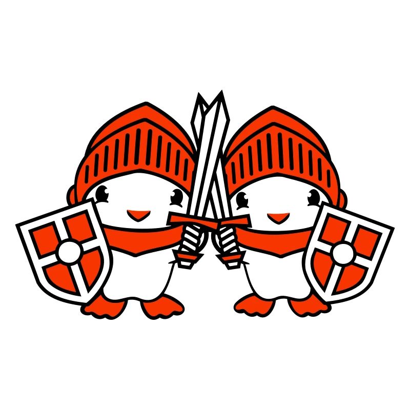 2 Ducks Knight Armor Sword Shield Helmet Fighter