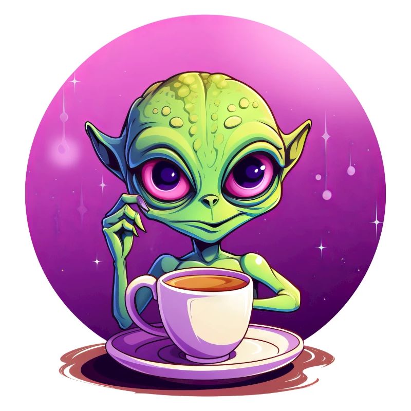 Mitternachts-Kaffee: Der grüne Alien-Trinker