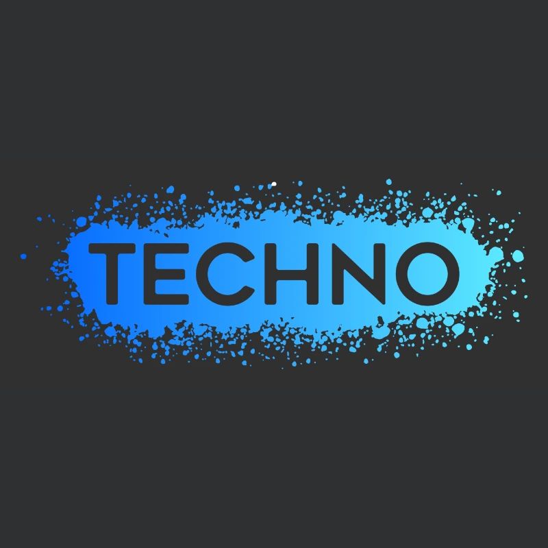 Techno Techno Blue Splat