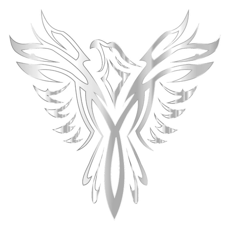 Bird phoenix wing silver