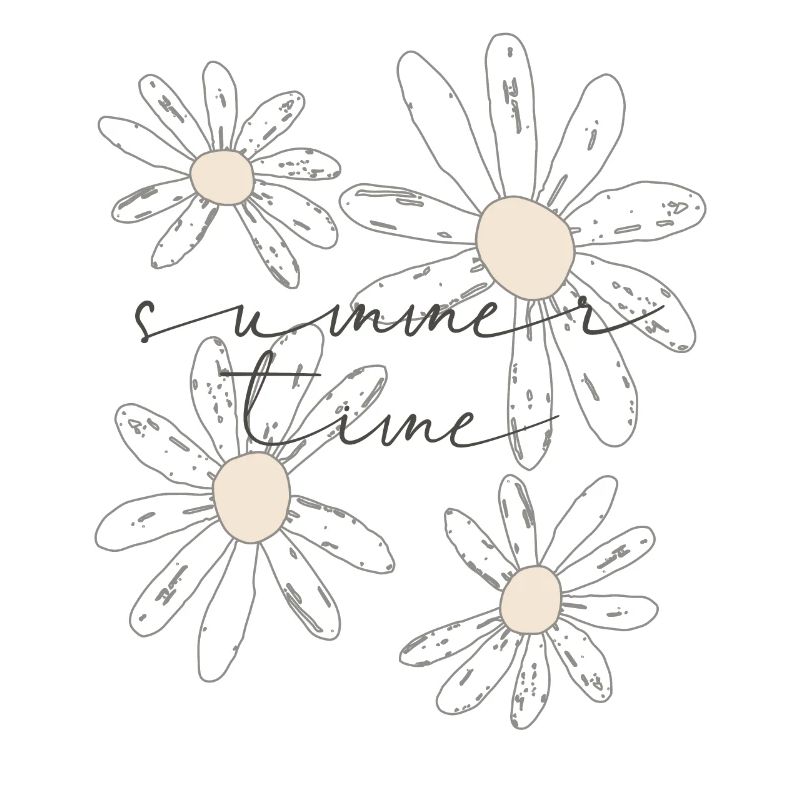 summer time flowers pattern daisies