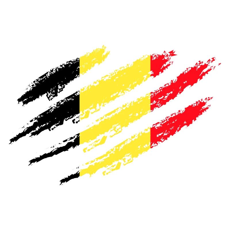 Drapeau de la Belgique griffes coupées marques de rayures